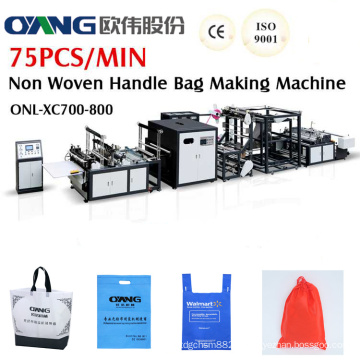 Non Woven Bag Making Machine with Online Handle Attachment